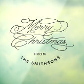 Einfach & elegant Niedlich Frohe Weihnachten Perso Fensteraufkleber (Blatt 3)