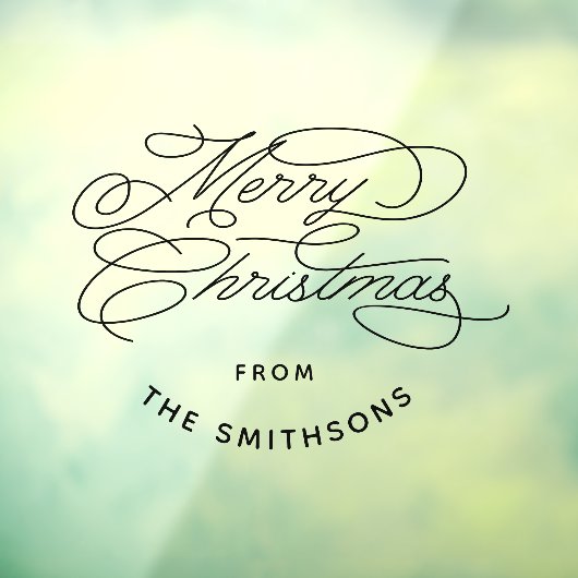 Einfach & elegant Niedlich Frohe Weihnachten Perso Fensteraufkleber (Blatt 3)