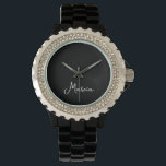 Einfach elegant Personalisiert Armbanduhr<br><div class="desc">Einfach Elegant Personalisiert Black Watch Perfektes Geschenk für Mama,  Freundin oder Ehefrau - eine schöne Armbanduhr. Für lässige Spaziergänge oder einen Abend draußen kann diese Uhr zu jeder Tageszeit getragen werden.</div>