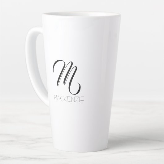 Einfach elegant Personalisiert Milchtasse (Linke Ecke)