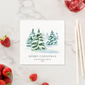 Einfach elegant Pine Tree Weihnachtsfeiertag Serviette (Beispiel)
