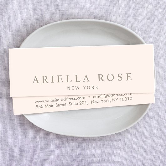 Einfach elegant Rosa Beruflich Minimalistisch Mini Visitenkarte