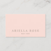 Einfach elegant Rosa Beruflich Minimalistisch Visitenkarte (Vorderseite)