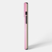 Einfach elegant rosa Metallic mit Monogramm iPhone Hülle (Linke Seite)