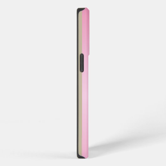 Einfach elegant rosa Metallic mit Monogramm iPhone Hülle (Rechte Seite)