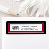 Einfach elegant Rücksendeadresse-Etikett (schwarz/ (Insitu)