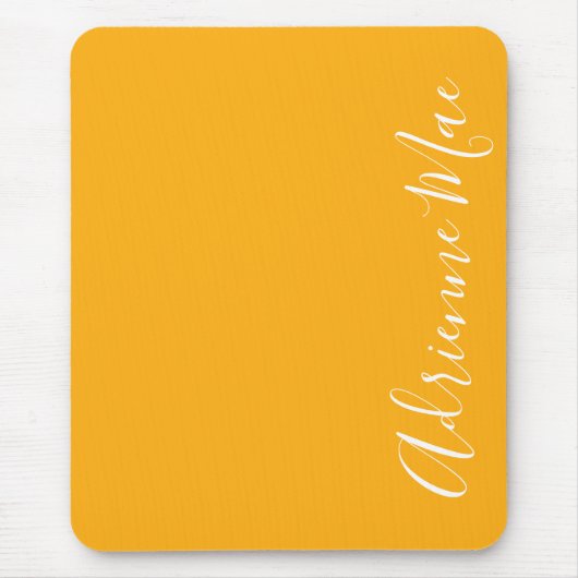 Einfach elegant Saffron Gelb Personalisiert Mousepad (Vorne)