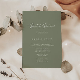 Einfach Elegant Sage Green Bridal Brunch Einladung