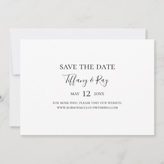 Einfach elegant Save the Date (Vorderseite)