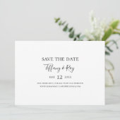Einfach elegant Save the Date (Stehend Vorderseite)