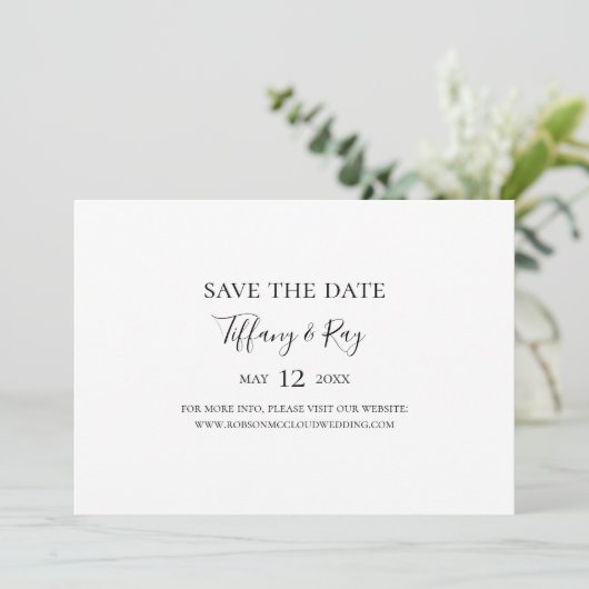 Einfach elegant Save the Date (Stehend Vorderseite)