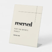 Einfach elegant & schick Reserviert für die Famili Sockelschild (Vorderseite)