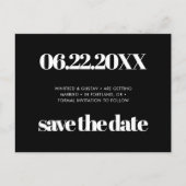 Einfach elegant & schick, schwarz & weiß Save the  Postkarte (Vorderseite)