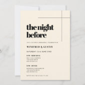Einfach elegant & schick The Night Before Probe Einladung (Vorderseite)