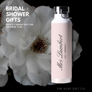 Einfach Elegant Schönes Rosa Geschenk Braut in spe Trinkflasche