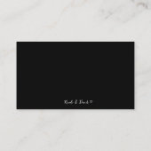 Einfach elegant schwarz minimalistisch Save the Da Begleitkarte (Rückseite)