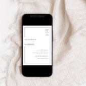 Einfach elegant Schwarz-Weiß-Minimal Einladung