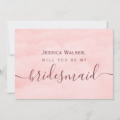 Einfach Elegant Soft Cloud meine Brautjungfrau Einladung (Vorderseite)