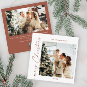 Einfach elegant Stilvoll 2 FOTO Weihnachtsgrüße Feiertagskarte