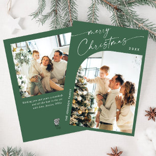 Einfach elegant Stilvoll 2 FOTO Weihnachtsgrüße Feiertagskarte