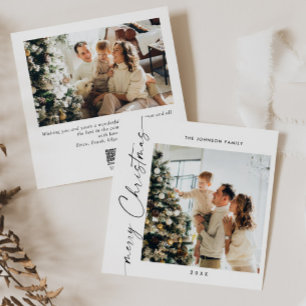 Einfach elegant Stilvoll 2 FOTO Weihnachtsgrüße Feiertagskarte