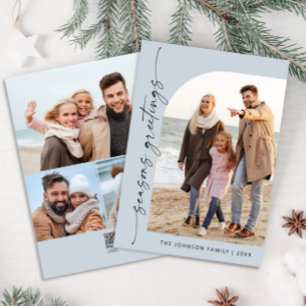 Einfach elegant Stilvoll 4 FOTO Weihnachtsgrüße Feiertagskarte