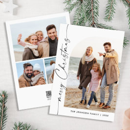 Einfach elegant Stilvoll 4 FOTO Weihnachtsgrüße Feiertagskarte