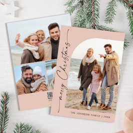 Einfach elegant Stilvoll 4 FOTO Weihnachtsgrüße Feiertagskarte