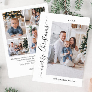 Einfach elegant Stilvoll 5 FOTO Weihnachtsgrüße Feiertagskarte