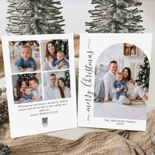 Einfach elegant Stilvoll 5 FOTO Weihnachtsgrüße Feiertagskarte