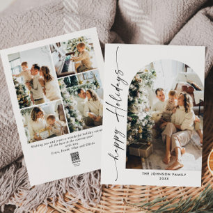 Einfach elegant Stilvoll 5 FOTO Weihnachtsgrüße Feiertagskarte