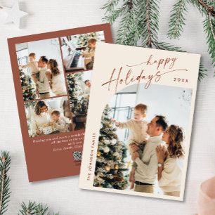 Einfach elegant Stilvoll 5 FOTO Weihnachtsgrüße Feiertagskarte
