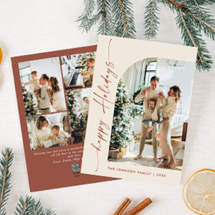 Einfach elegant Stilvoll 5 FOTO Weihnachtsgrüße Feiertagskarte