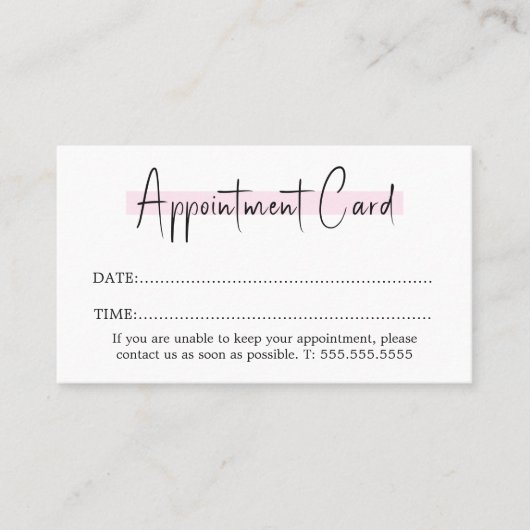 Einfach elegant Stilvoll Salon White Rose Terminkarte (Vorderseite)