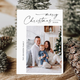 Einfach elegant Stilvolles FOTO Weihnachtsgrüßen Feiertagskarte