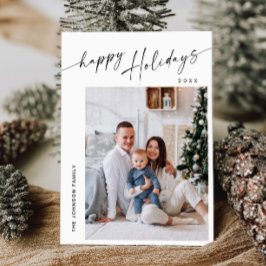 Einfach elegant Stilvolles FOTO Weihnachtsgrüßen Feiertagskarte