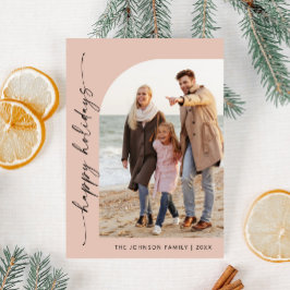 Einfach elegant Stilvolles FOTO Weihnachtsgrüßen Feiertagskarte