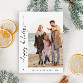 Einfach elegant Stilvolles FOTO Weihnachtsgrüßen Feiertagskarte