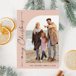 Einfach elegant Stilvolles FOTO Weihnachtsgrüßen Feiertagskarte