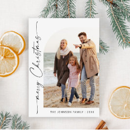 Einfach elegant Stilvolles FOTO Weihnachtsgrüßen Feiertagskarte