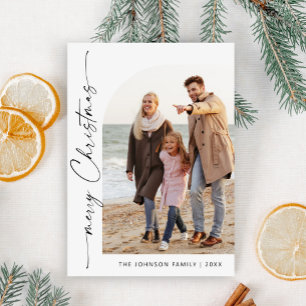 Einfach elegant Stilvolles FOTO Weihnachtsgrüßen Feiertagskarte