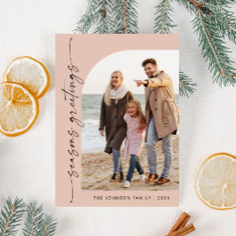 Einfach elegant Stilvolles FOTO Weihnachtsgrüßen Feiertagskarte