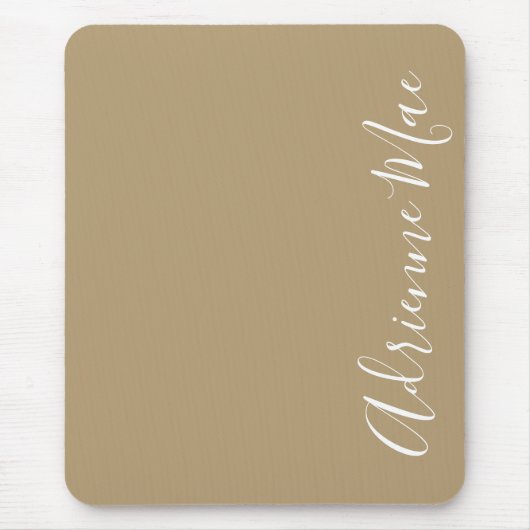 Einfach Elegant Tan Personalisiert Mousepad (Vorne)