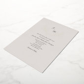 Einfach Elegant Taupe & Gold Foil Foliage Inv Folieneinladung (Gedreht)