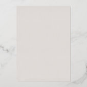 Einfach Elegant Taupe & Gold Foil Foliage Inv Folieneinladung (Rückseite)