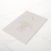 Einfach elegant Taupe & Metallic Gold Folieneinladung (Gedreht)