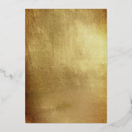 Einfach elegant Taupe & Metallic Gold Folieneinladung (Rückseite)