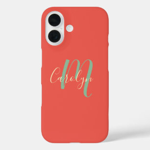 Einfach, elegant, Terrakotta, Ihr Name und Ihre er iPhone 16 Hülle