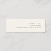 Einfach elegant Tiny Gold Stars Cream White Mini Visitenkarte (Rückseite)