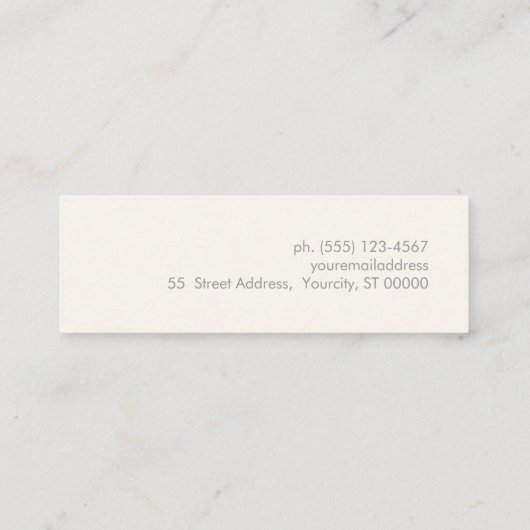 Einfach elegant Tiny Gold Stars Cream White Mini Visitenkarte (Rückseite)